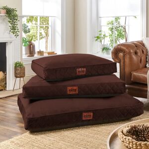 Slumberdown Paws for Slumber Machine Washable Cushioned Velvet Pet Bed brown 20.0 H x 100.0 W x 70.0 D cm