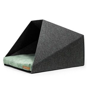 Rexproduct Pocket Hooded Dog Bed green/gray 45.0 H x 60.0 W x 63.0 D cm