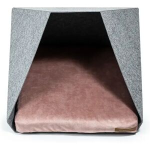 Rexproduct Pocket Hooded Dog Bed pink/gray 45.0 H x 60.0 W x 63.0 D cm