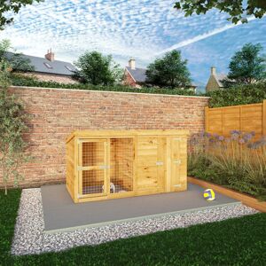 Mercia Garden Products Mercia 8 x 4ft Berkshire Dog Kennel & Run Brown