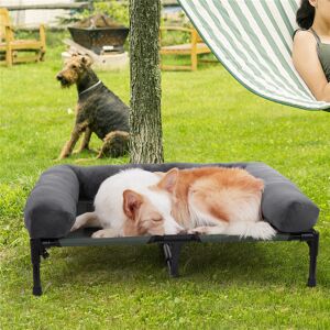 Archie & Oscar Goetz Pet Bed Grey 28cm H x 90cm W x 70cm D