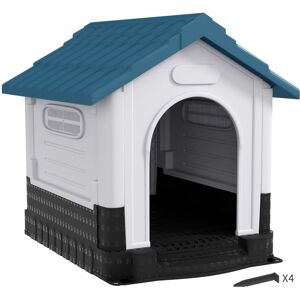 PawHut Dog Kennel House Blue 99cm H x 101cm W x 88cm D