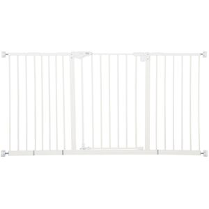 PawHut Pressure Mounted Pet Gate White 76.2cm H X 147.5cm W X 5cm D