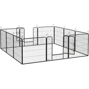 PawHut Pet Playpen Grey 80cm H x 320cm W x 160 cm D