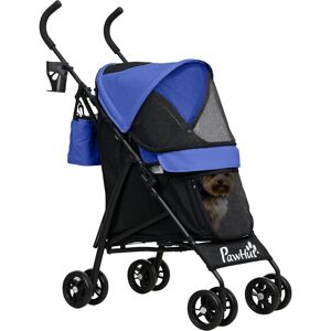 PawHut Foldable Pet Jogger Stroller Dark Blue 261.62cm H X 193.04cm W X 111.76cm D