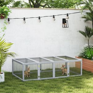PawHut Small Animal Cage Grey 121.92cm H X 459.74cm W X 254cm D