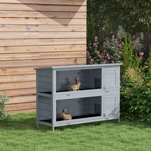 PawHut Small Animal Hutch Grey 236.22cm H X 127cm W X 346.46cm D
