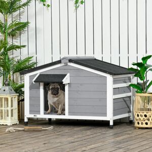 PawHut Dog Kennel House Grey Medium (9-22kg)