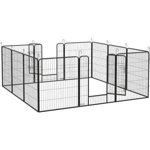 PawHut Pet Playpen Grey 100cm H x 320cm W x 160 cm D