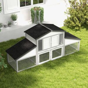PawHut Rabbit Hutch Natural 254cm H X 177.8cm W X 571.5cm D