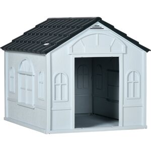 PawHut Dog Kennel House Grey 63cm H x 65cm W x 75.70cm D
