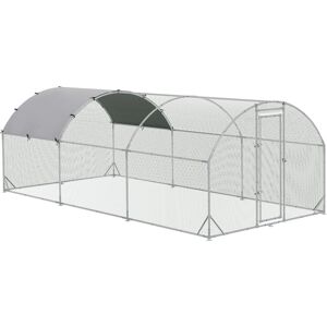PawHut Chicken Coop Silver 15.96m²