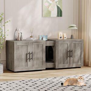 Archie & Oscar Litter Box Enclosure Grey 52cm H X 140cm W X 45cm D Archie & Oscar Litter Box Enclosure Grey 52cm H X 140cm W X 45cm D