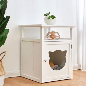 Archie & Oscar 64cm Templeton Cat Condo White 64cm H X 48.5cm W X 52cm D Archie & Oscar 64cm Templeton Cat Condo White 64cm H X 48.5cm W X 52cm D