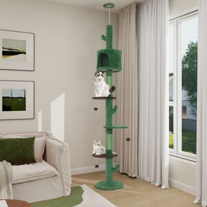 Archie & Oscar Floor To Ceiling Cat Tree, Cat Tower Climbing Scratching Post Condo, Cat Kitten Activity Center Green 220cm H X 40cm W X 40cm D Archie & Oscar Floor To Ceiling Cat Tree, Cat Tower Climbing Scratching Post Condo, Cat Kitten Activity Center Green 220cm H X 40cm W X 40cm D