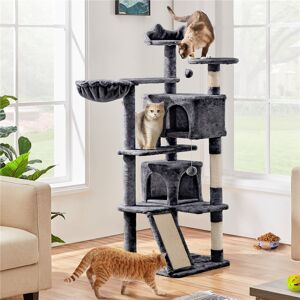 Yaheetech 139cm Cat Condo Dark Gray 146cm H X 48.5cm W X 48.5cm D Yaheetech 139cm Cat Condo Dark Gray 146cm H X 48.5cm W X 48.5cm D