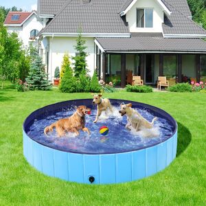 Yaheetech Size Foldable Pet Pool with Repair Patches Blue 30cm H x 180cm W x 180cm D Yaheetech Size Foldable Pet Pool with Repair Patches Blue 30cm H x 180cm W x 180cm D