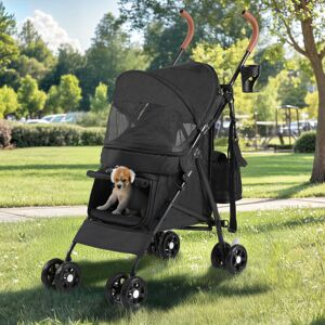 Balconera Foldable Pet Stroller Black 103cm H X 45cm W X 80cm D Balconera Foldable Pet Stroller Black 103cm H X 45cm W X 80cm D