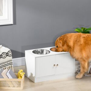 Archie & Oscar Delozier Raised Dog Bowls White 35.5cm H X 60cm W X 30cm D Archie & Oscar Delozier Raised Dog Bowls White 35.5cm H X 60cm W X 30cm D
