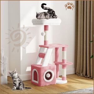 Archie & Oscar Amadahy 107cm H Cat Tree Pink/White 107cm H X 55cm W X 40cm D Archie & Oscar Amadahy 107cm H Cat Tree Pink/White 107cm H X 55cm W X 40cm D