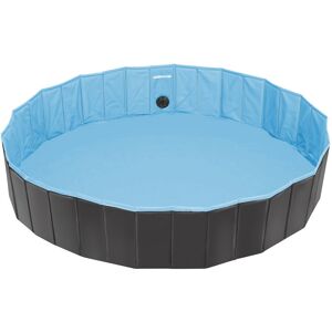 Yaheetech Size Foldable Pet Pool with Repair Patches Black 30cm H x 180cm W x 180cm D Yaheetech Size Foldable Pet Pool with Repair Patches Black 30cm H x 180cm W x 180cm D