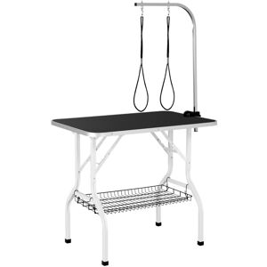 Yaheetech Folding Grooming Table Black/White 159cm H X 91cm W X 61cm D Yaheetech Folding Grooming Table Black/White 159cm H X 91cm W X 61cm D
