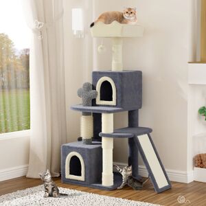 Archie & Oscar Amadahy 131cm H Cat Tree Dark Grey/Beige 131cm H X 48cm W X 48cm D Archie & Oscar Amadahy 131cm H Cat Tree Dark Grey/Beige 131cm H X 48cm W X 48cm D