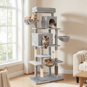 Archie & Oscar 176 H Cat Tree Light Grey 176cm H X 77.5cm W X 45.5cm D Archie & Oscar 176 H Cat Tree Light Grey 176cm H X 77.5cm W X 45.5cm D