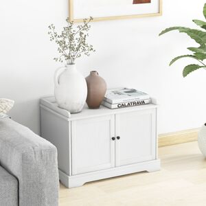 Archie & Oscar Large Cat Litter Box Enclosure Furniture Wooden Kitty Washroom Hidden Washroom White 53cm H X 75cm W X 51cm D Archie & Oscar Large Cat Litter Box Enclosure Furniture Wooden Kitty Washroom Hidden Washroom White 53cm H X 75cm W X 51cm D