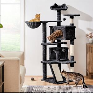 Yaheetech 139cm Cat Condo Black 146cm H X 48.5cm W X 48.5cm D Yaheetech 139cm Cat Condo Black 146cm H X 48.5cm W X 48.5cm D