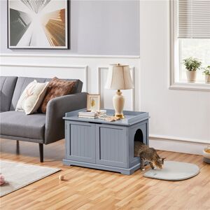 Yaheetech Litter Box Enclosure Grey 134.62cm H X 191.77cm W X 129.54cm D Yaheetech Litter Box Enclosure Grey 134.62cm H X 191.77cm W X 129.54cm D