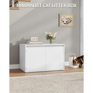 Archie & Oscar Cat Litter Box Enclosure with Removable Divider, Hidden Litter Box Furniture with Reversible Entrance Left or Right Side, Wooden Cat House, Modern, 80 Archie & Oscar Cat Litter Box Enclosure with Removable Divider, Hidden Litter Box Furniture with Reversible Entrance Left or Right Side, Wooden Cat House, Modern, 80