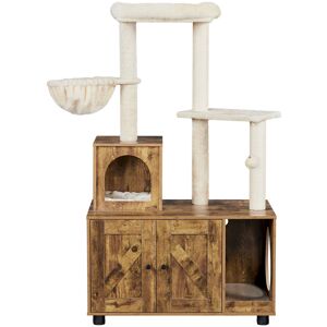 Yaheetech Litter Box Enclosure with Scoop Rustic Brown/Beige 341.63cm H X 203.2cm W X 114.3cm D Yaheetech Litter Box Enclosure with Scoop Rustic Brown/Beige 341.63cm H X 203.2cm W X 114.3cm D