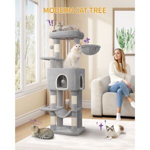 17 Stories 149 cm Cat Tree for Indoor Cats, Cat Tower with Large Hiding Cave, Scratching Post with Large Platforms, Multi-Level Cats Activity Center, Sisal Rope, Light Grey 149cm H X 45cm W X 40cm D 17 Stories 149 cm Cat Tree for Indoor Cats, Cat Tower with Large Hiding Cave, Scratching Post with Large Platforms, Multi-Level Cats Activity Center, Sisal Rope, Light Grey 149cm H X 45cm W X 40cm D