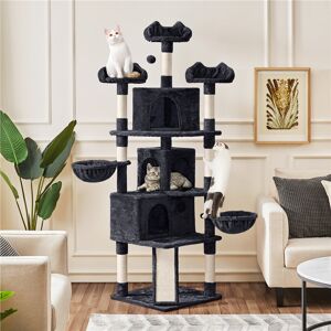 Yaheetech 194cm Cat Tree Black 192cm H X 55.5cm W X 55.5cm D Yaheetech 194cm Cat Tree Black 192cm H X 55.5cm W X 55.5cm D