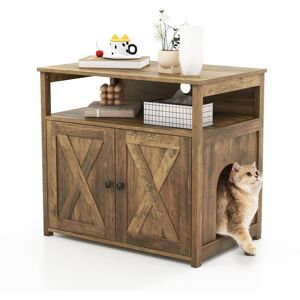 Fleur De Lis Living Cat Litter Box Enclosure Cat Litter Box Furniture Hidden W/Doors Brown 28.37cm H X 80cm W X 20.09cm D Fleur De Lis Living Cat Litter Box Enclosure Cat Litter Box Furniture Hidden W/Doors Brown 28.37cm H X 80cm W X 20.09cm D