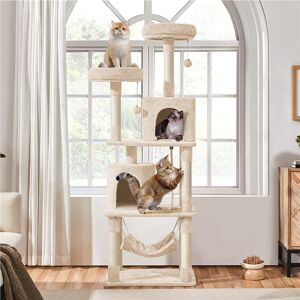 Archie & Oscar Arion 179cm H Cat Tree Beige 179cm H X 60.5cm W X 48.5cm D Archie & Oscar Arion 179cm H Cat Tree Beige 179cm H X 60.5cm W X 48.5cm D