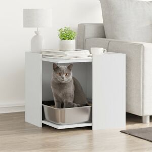 Gracie Oaks Engineered Wood Litter Box Enclosure White 51cm H x 53cm W x 53cm D Gracie Oaks Engineered Wood Litter Box Enclosure White 51cm H x 53cm W x 53cm D