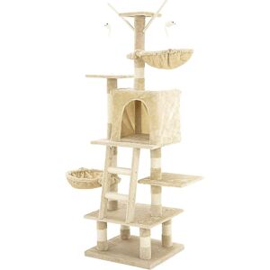 Archie & Oscar Ultimate Kitten Cat Scratching Post Tree Activity Centre Tower Brown 154.84cm H X 45.16cm W X 16.13cm D Archie & Oscar Ultimate Kitten Cat Scratching Post Tree Activity Centre Tower Brown 154.84cm H X 45.16cm W X 16.13cm D