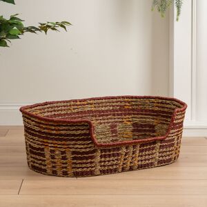 Archie & Oscar Red & Natural Check Woven Pet Bed with mat Red Medium (26 - 40 lbs)/24cm H x 72cm W x 46cm D Archie & Oscar Red & Natural Check Woven Pet Bed with mat Red Medium (26 - 40 lbs)/24cm H x 72cm W x 46cm D