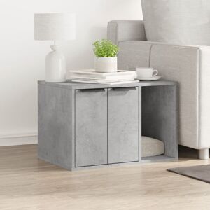 17 Stories Cat Litter Box Enclosure Smoked Oak 60X40x40 Cm Engineered Wood Concrete Grey 40cm H X 60cm W X 40cm D 17 Stories Cat Litter Box Enclosure Smoked Oak 60X40x40 Cm Engineered Wood Concrete Grey 40cm H X 60cm W X 40cm D