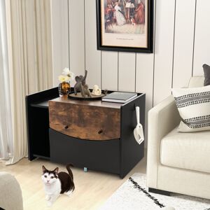 Archie & Oscar Astere Litter Box Enclosure Black 51cm H X 78cm W X 50cm D Archie & Oscar Astere Litter Box Enclosure Black 51cm H X 78cm W X 50cm D