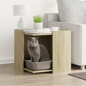 Gracie Oaks Engineered Wood Litter Box Enclosure Sonoma Oak 51cm H x 53cm W x 53cm D Gracie Oaks Engineered Wood Litter Box Enclosure Sonoma Oak 51cm H x 53cm W x 53cm D