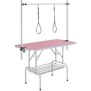 Yaheetech Pet Folding Grooming Table Pink 177cm H X 118cm W X 60.9cm D Yaheetech Pet Folding Grooming Table Pink 177cm H X 118cm W X 60.9cm D
