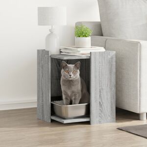 Gracie Oaks Engineered Wood Litter Box Enclosure Grey Sonoma 51cm H x 42cm W x 42cm D Gracie Oaks Engineered Wood Litter Box Enclosure Grey Sonoma 51cm H x 42cm W x 42cm D