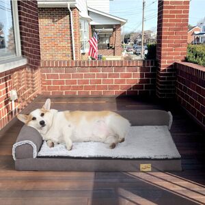 Archie & Oscar Ross Dog Sofa with Changeable Cover Grey 20cm H x 100cm W x 75cm D Archie & Oscar Ross Dog Sofa with Changeable Cover Grey 20cm H x 100cm W x 75cm D