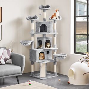 Yaheetech 194cm Cat Tree Light Grey 192cm H X 55.5cm W X 55.5cm D Yaheetech 194cm Cat Tree Light Grey 192cm H X 55.5cm W X 55.5cm D