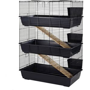 Archie & Oscar Deeter Rabbit Cage with Ramp Black 139cm H X 100cm W X 54cm D Archie & Oscar Deeter Rabbit Cage with Ramp Black 139cm H X 100cm W X 54cm D