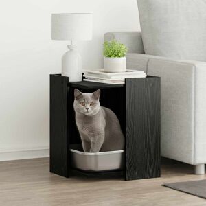 Ebern Designs Cat Litter Box Enclosure Engineered Wood Pet House Indoor Supplies Black Oak 51cm H x 42cm W x 42cm D Ebern Designs Cat Litter Box Enclosure Engineered Wood Pet House Indoor Supplies Black Oak 51cm H x 42cm W x 42cm D