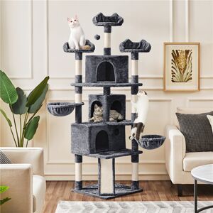 Yaheetech 194cm Cat Tree Dark Grey 192cm H X 55.5cm W X 55.5cm D Yaheetech 194cm Cat Tree Dark Grey 192cm H X 55.5cm W X 55.5cm D